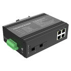 4RJ45 Small Industrial Fiber Ethernet Media Converter 10/100/1000 Mbps